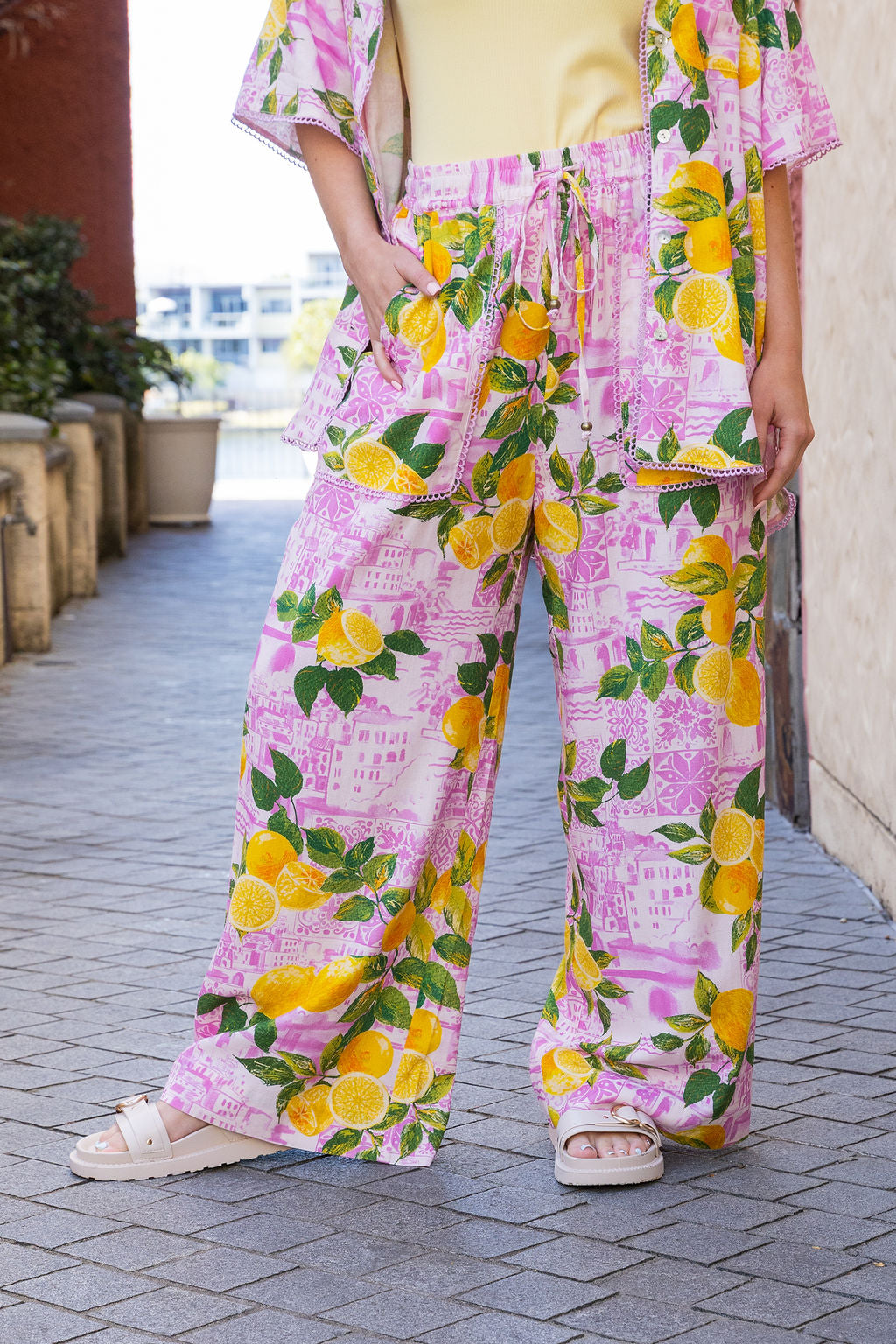 Luella Linen Blend Pants in Themis
