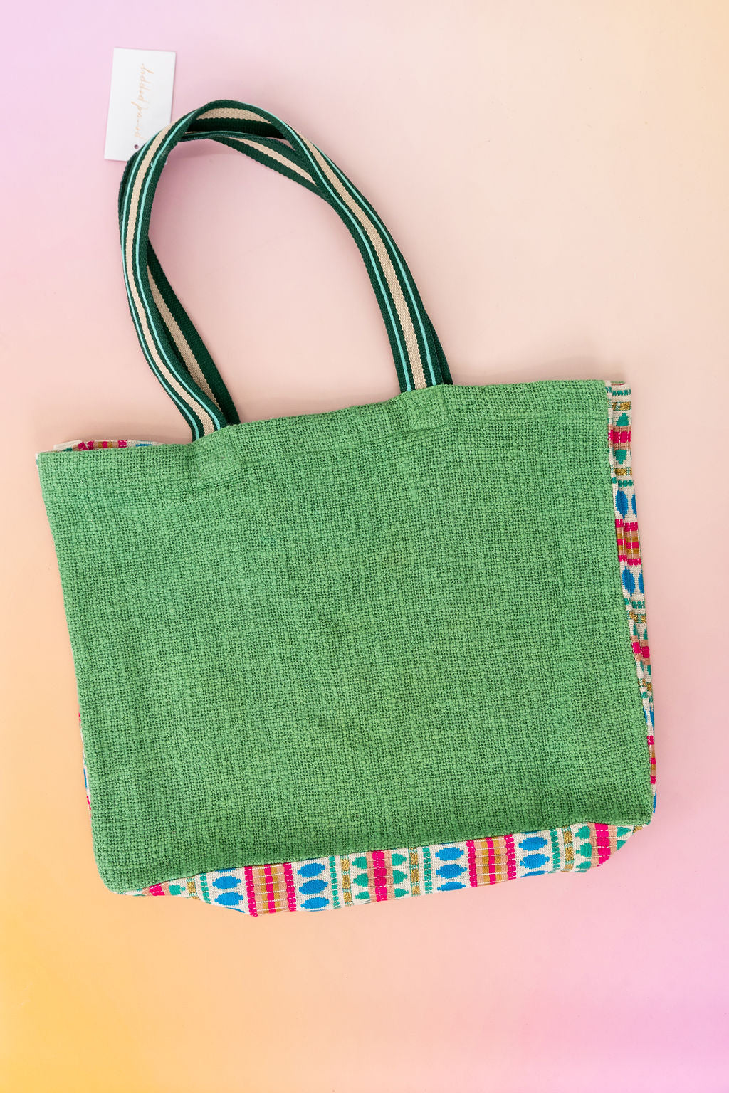 Future is Love Forest Green Woven Tote Bag
