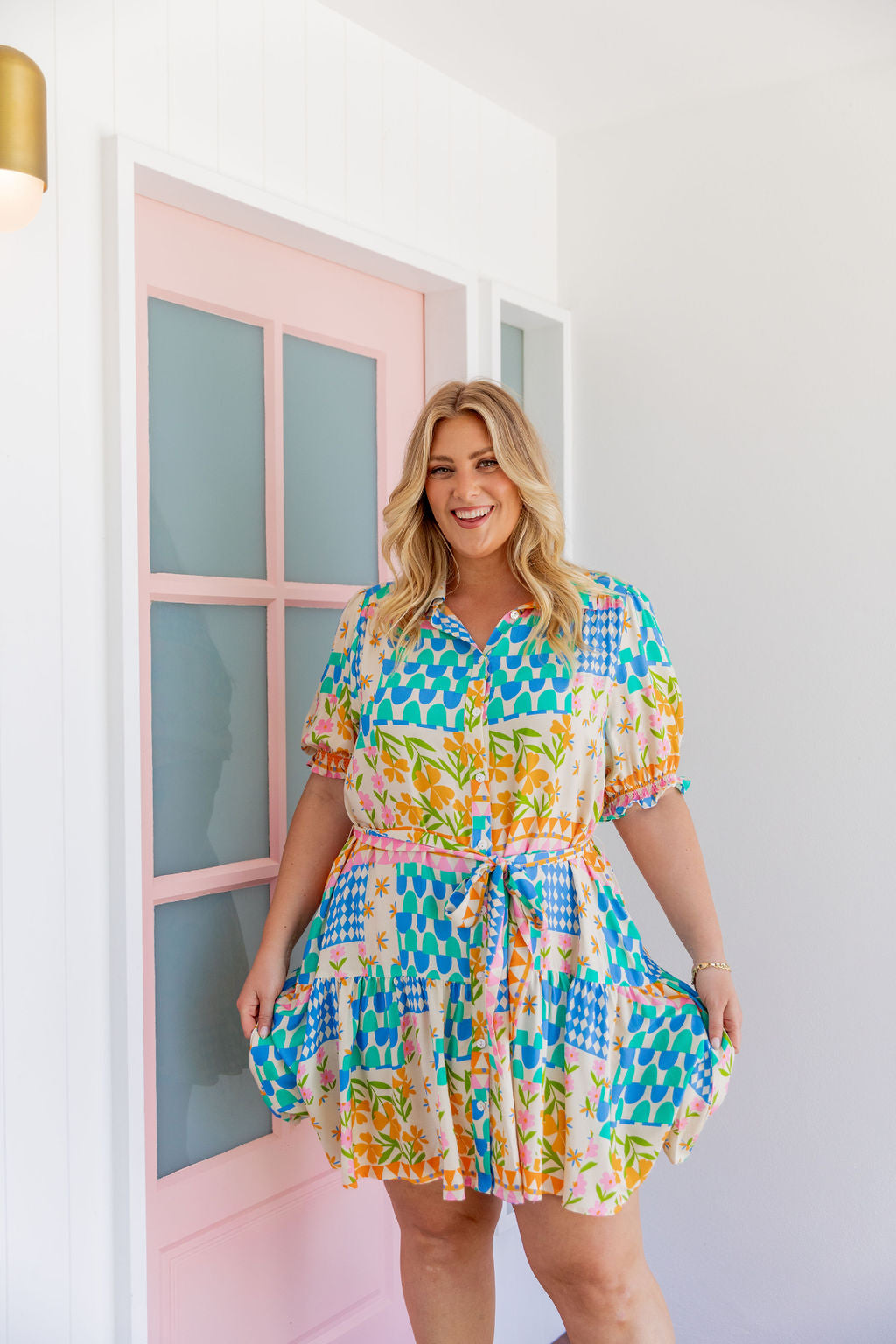 Jamie Dress in Patch Garden