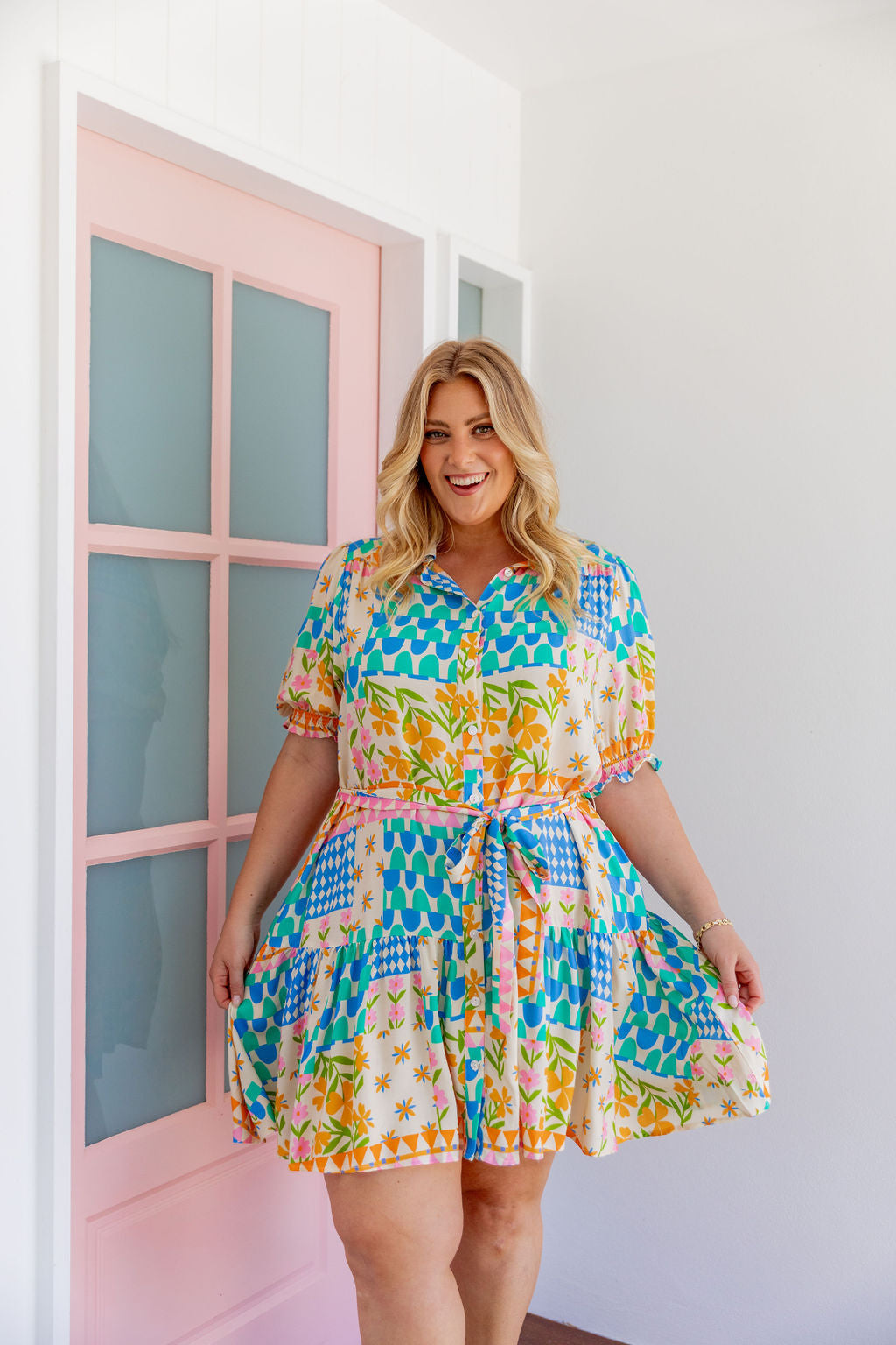 Jamie Dress in Patch Garden