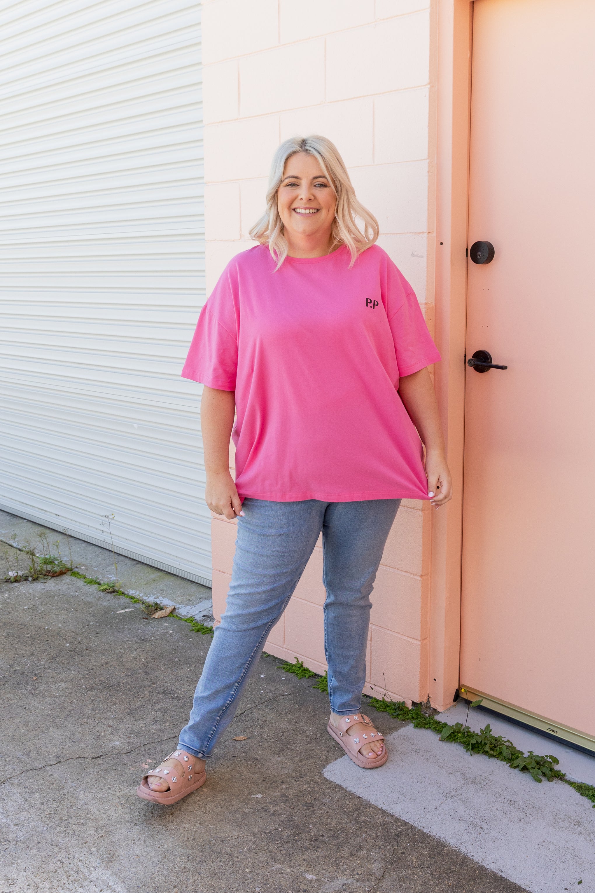 Alfie Oversized Tee In La Dolce Vita