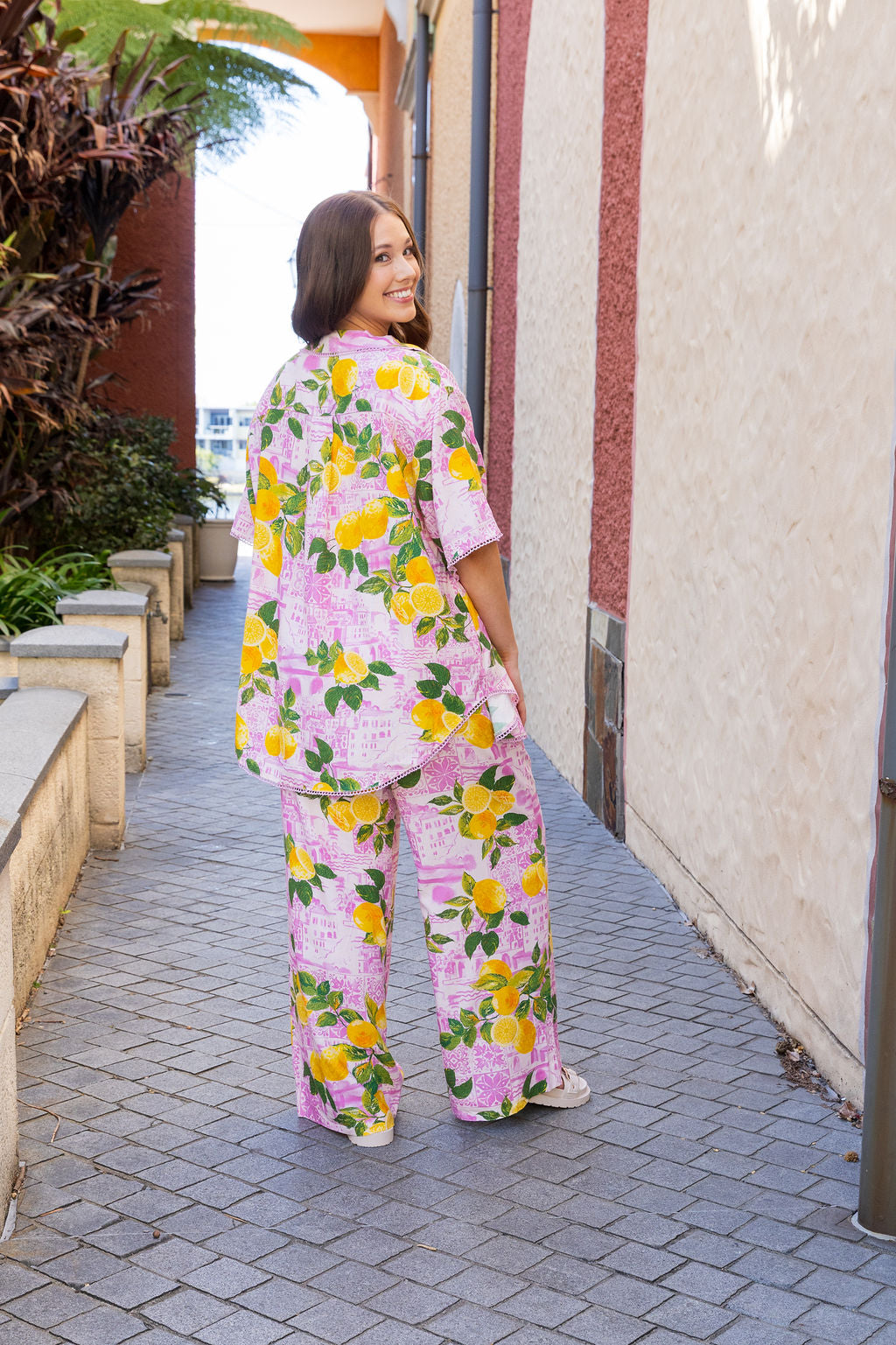 Luella Linen Blend Pants in Themis