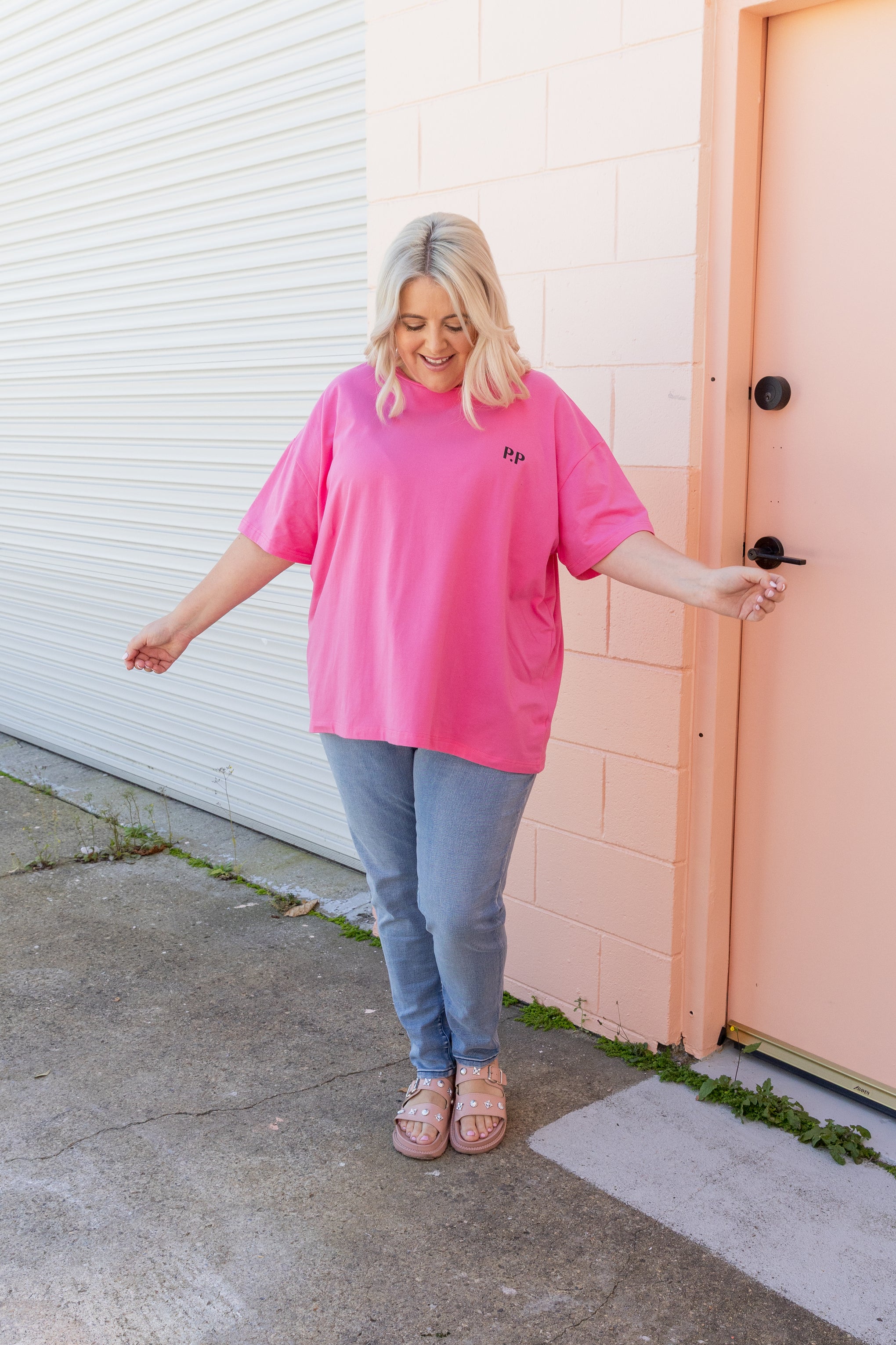 Alfie Oversized Tee In La Dolce Vita