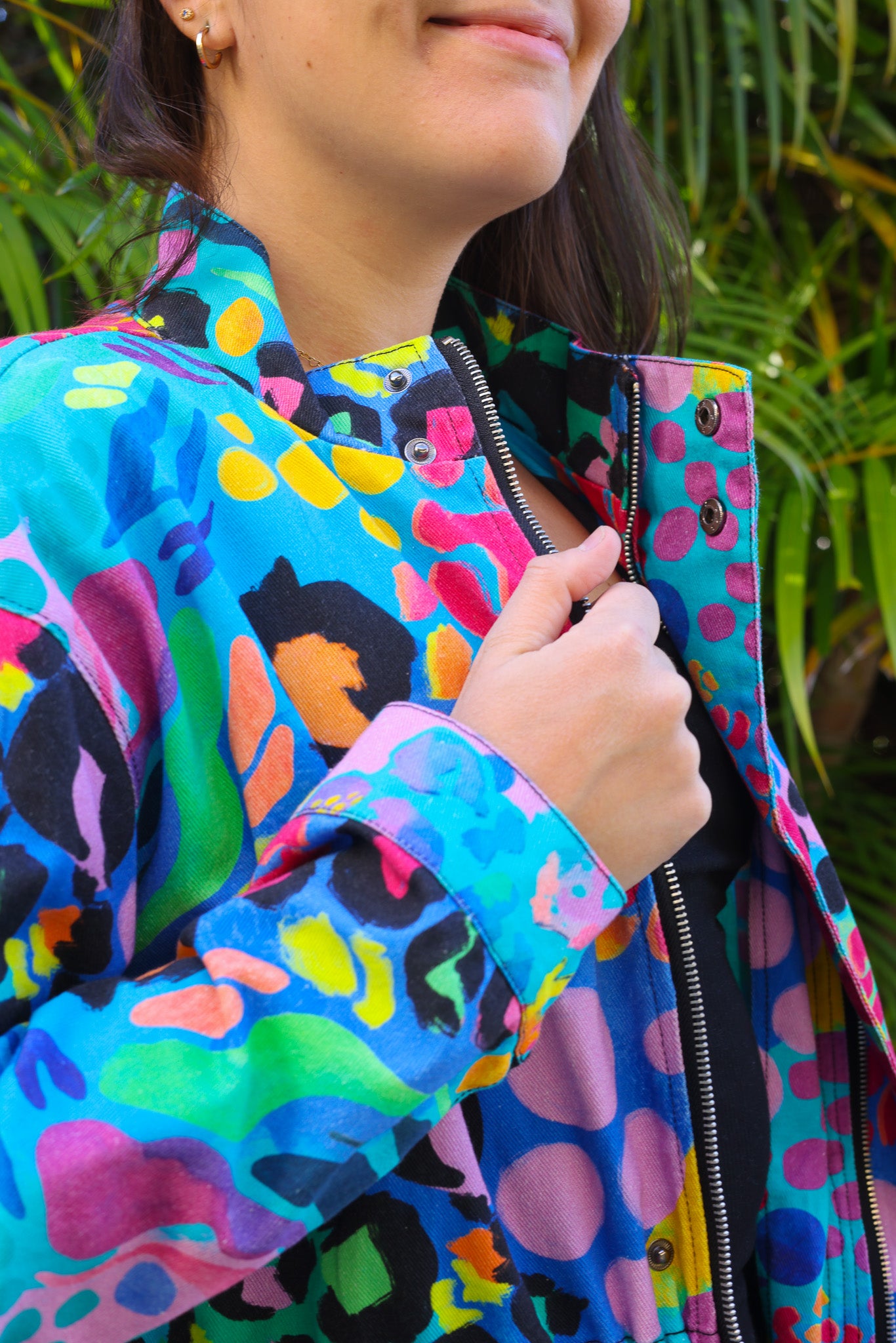 Lakey Jacket in Electric Leopard by Kasey Rainbow