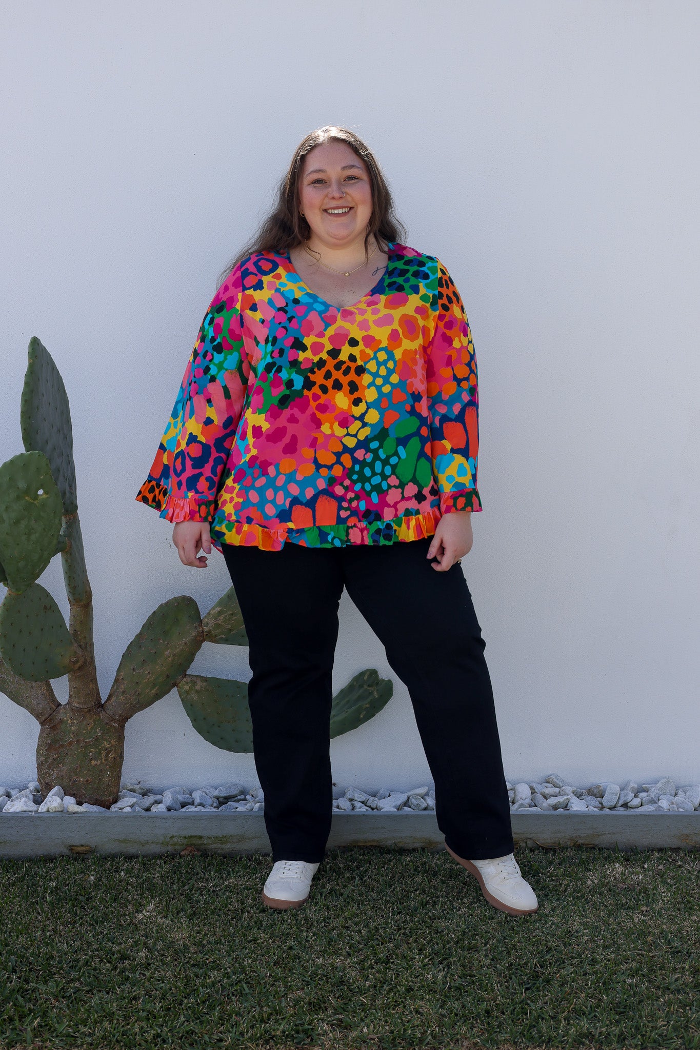 Natalie Long Sleeve Top in Alfie by Kasey Rainbow