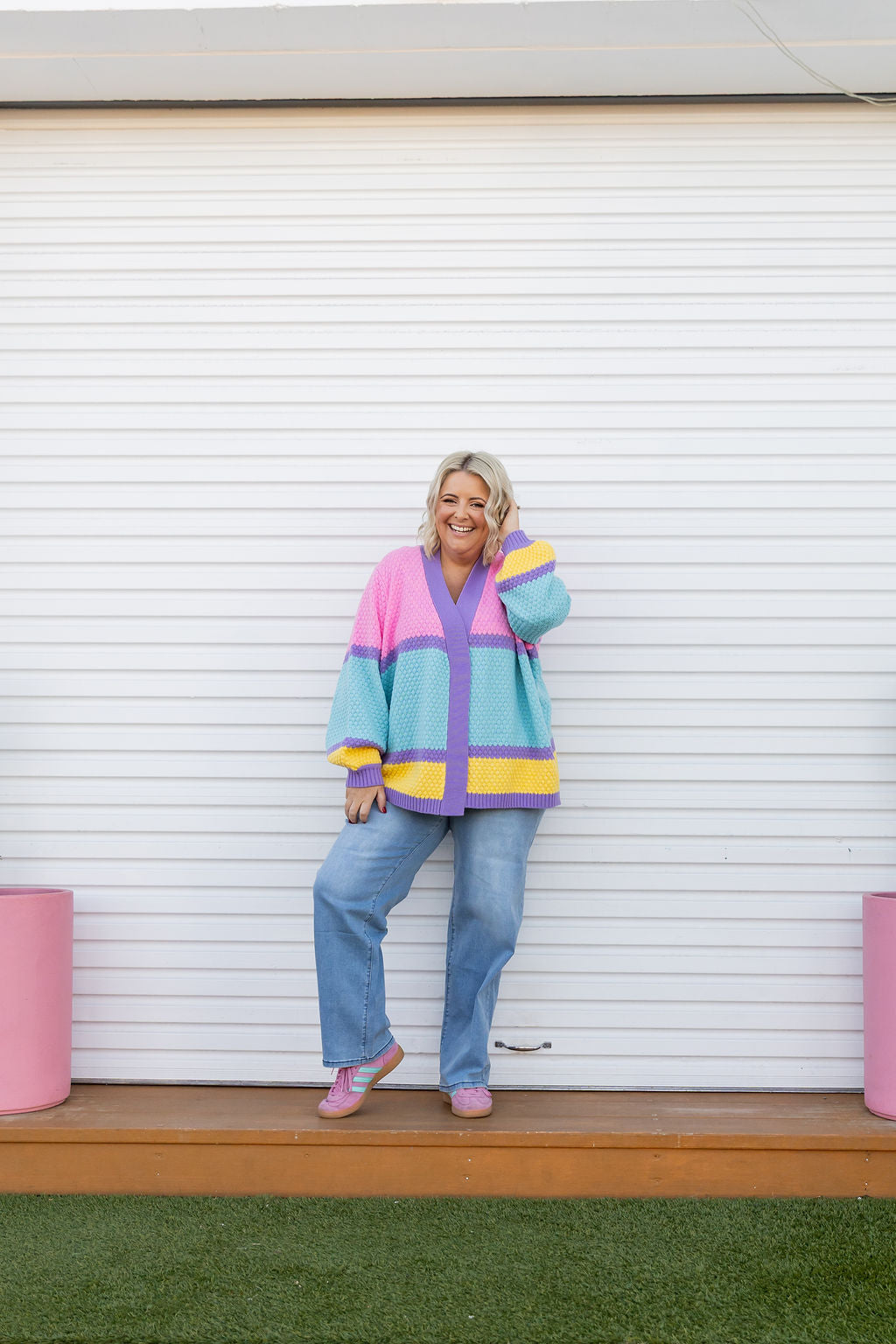 Marbelle Knit Cardigan in Pastel Mix