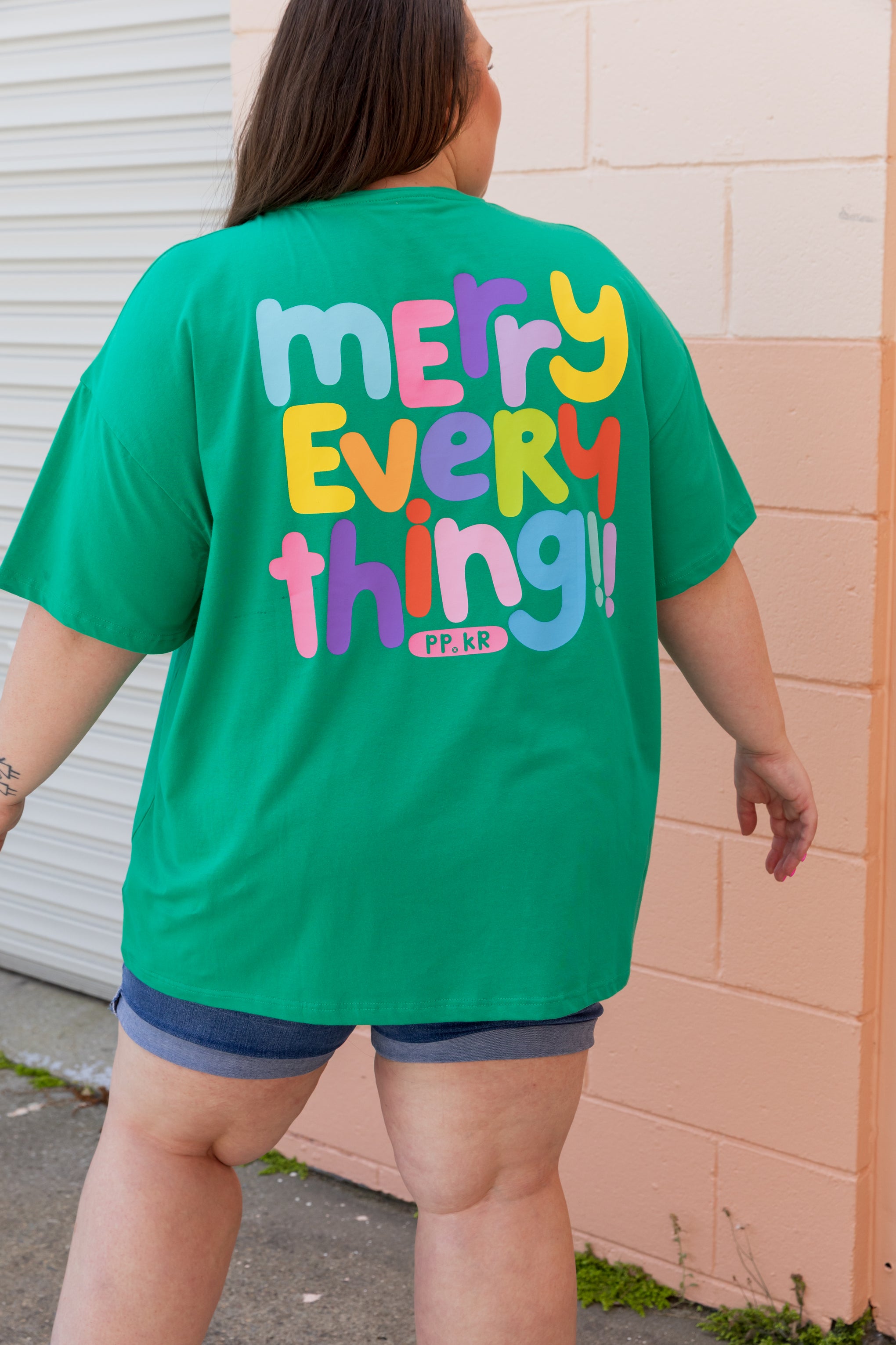 Alfie Oversized T-Shirt in Merry Everything by Kasey Rainbow