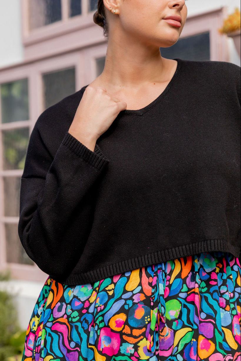 Blakely Crop Knit in Black