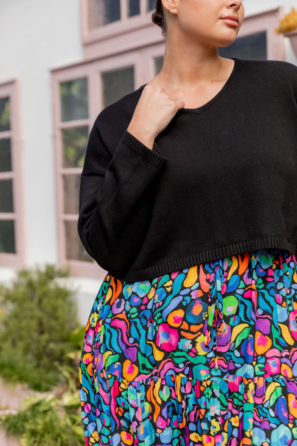 Blakely Crop Knit In Black