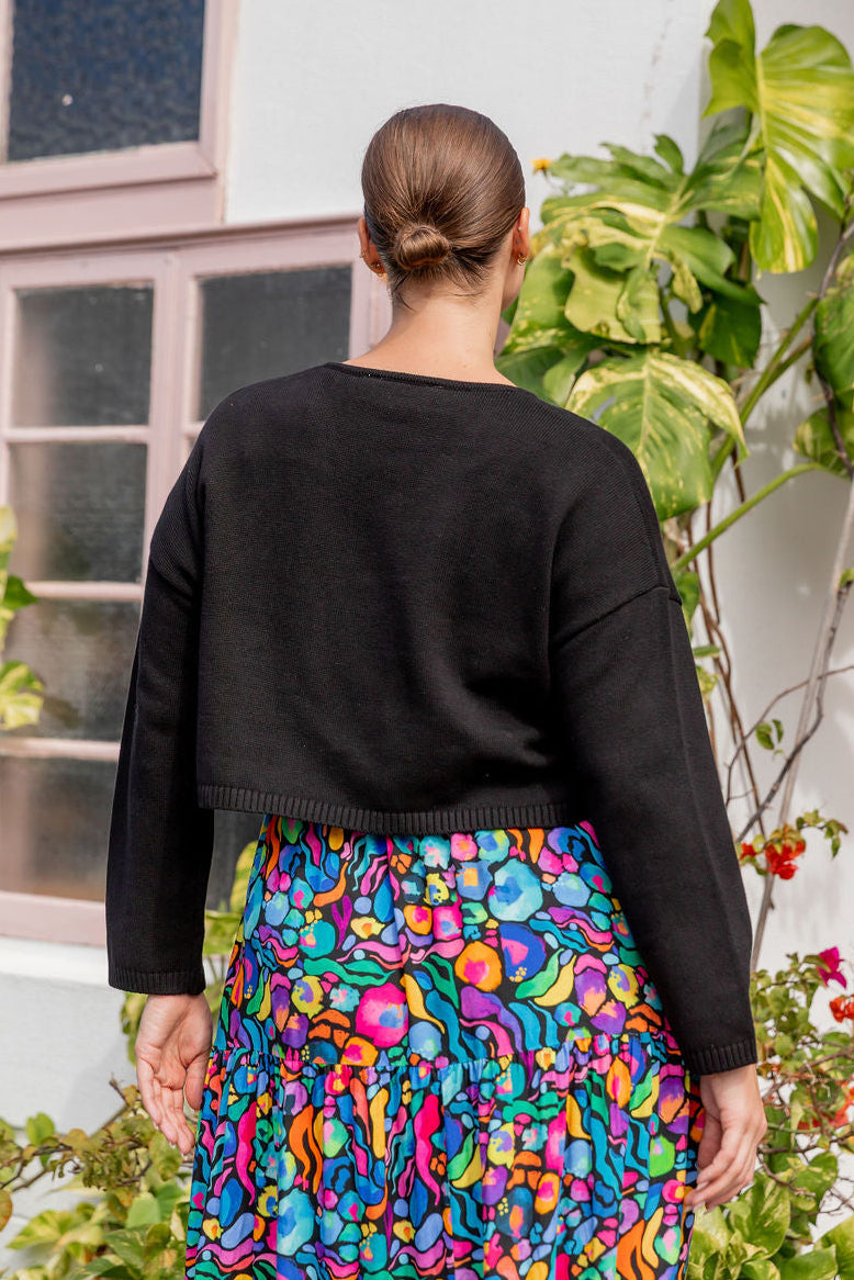 Blakely Crop Knit in Black