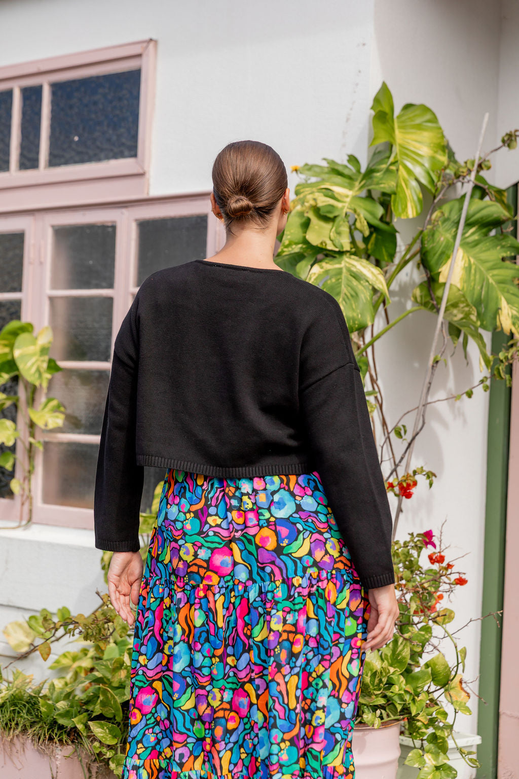 Blakely Crop Knit In Black