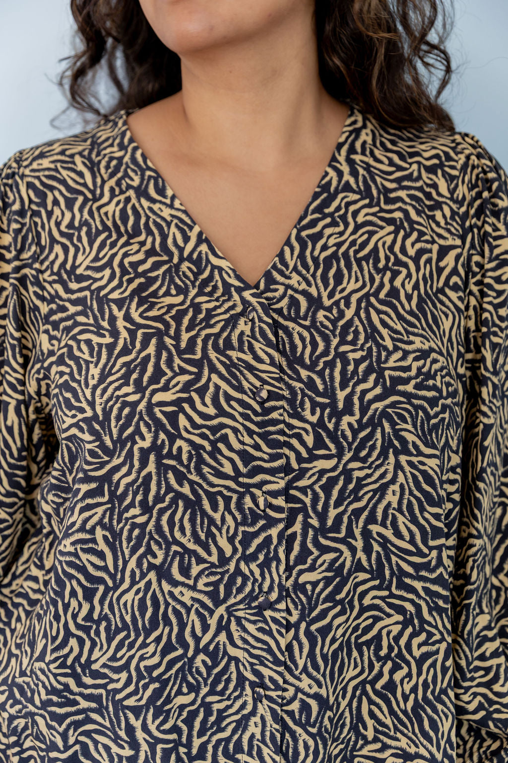 Winona Long Sleeve Blouse in Zebra