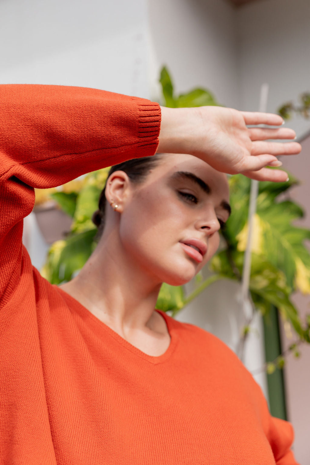 Blakely Crop Knit In Terracotta