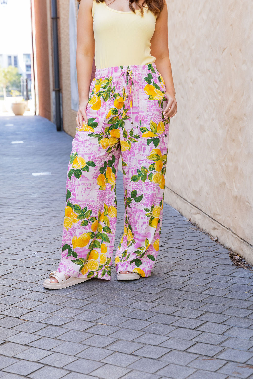 Luella Linen Blend Pants in Themis
