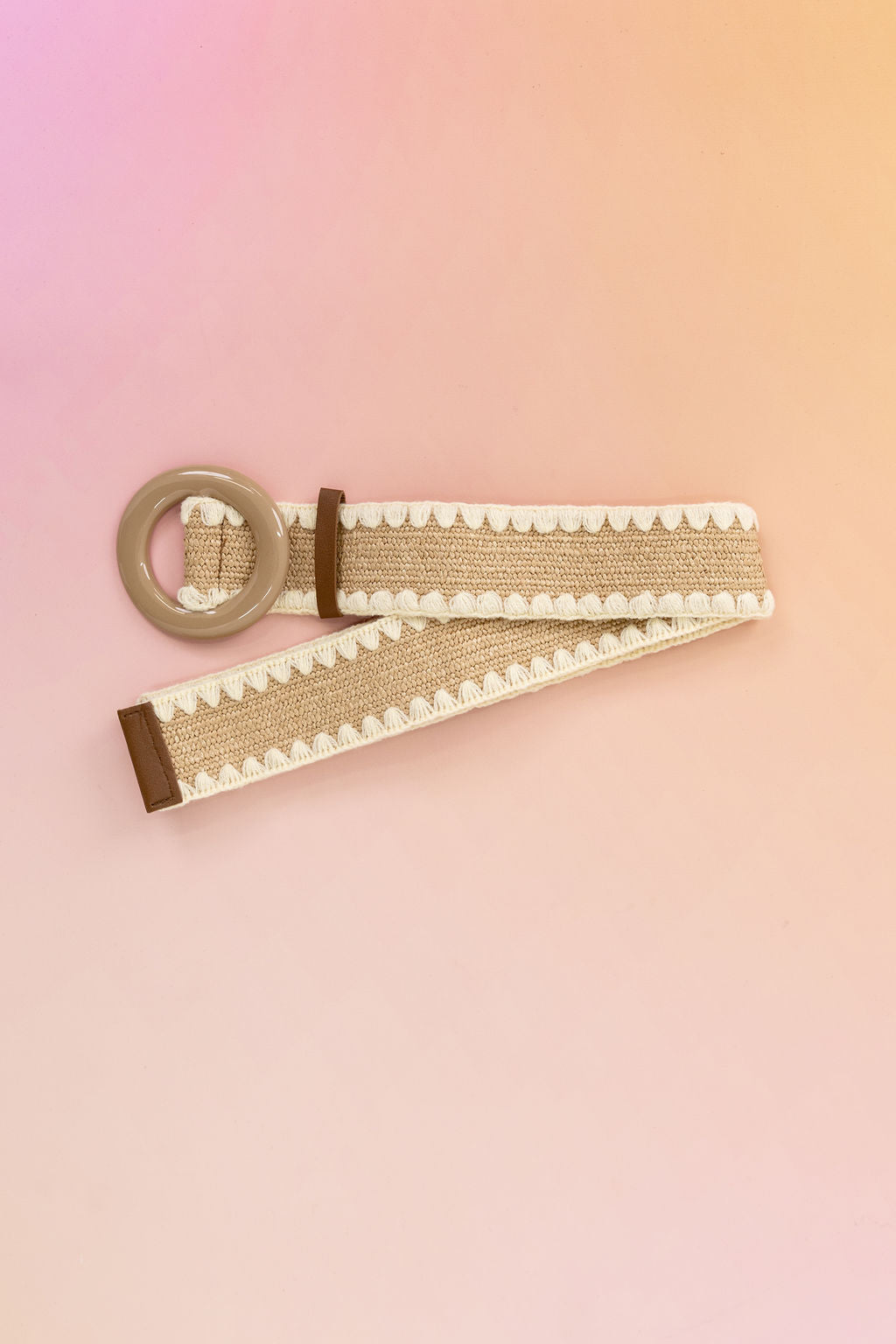 Extra Length Stretch Belt in Camel