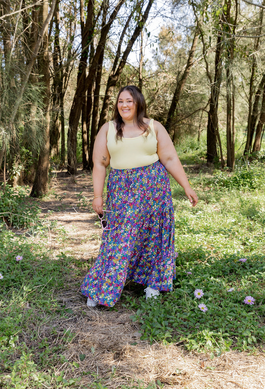 Carrie Skirt in Ditsy Kasey Rainbow