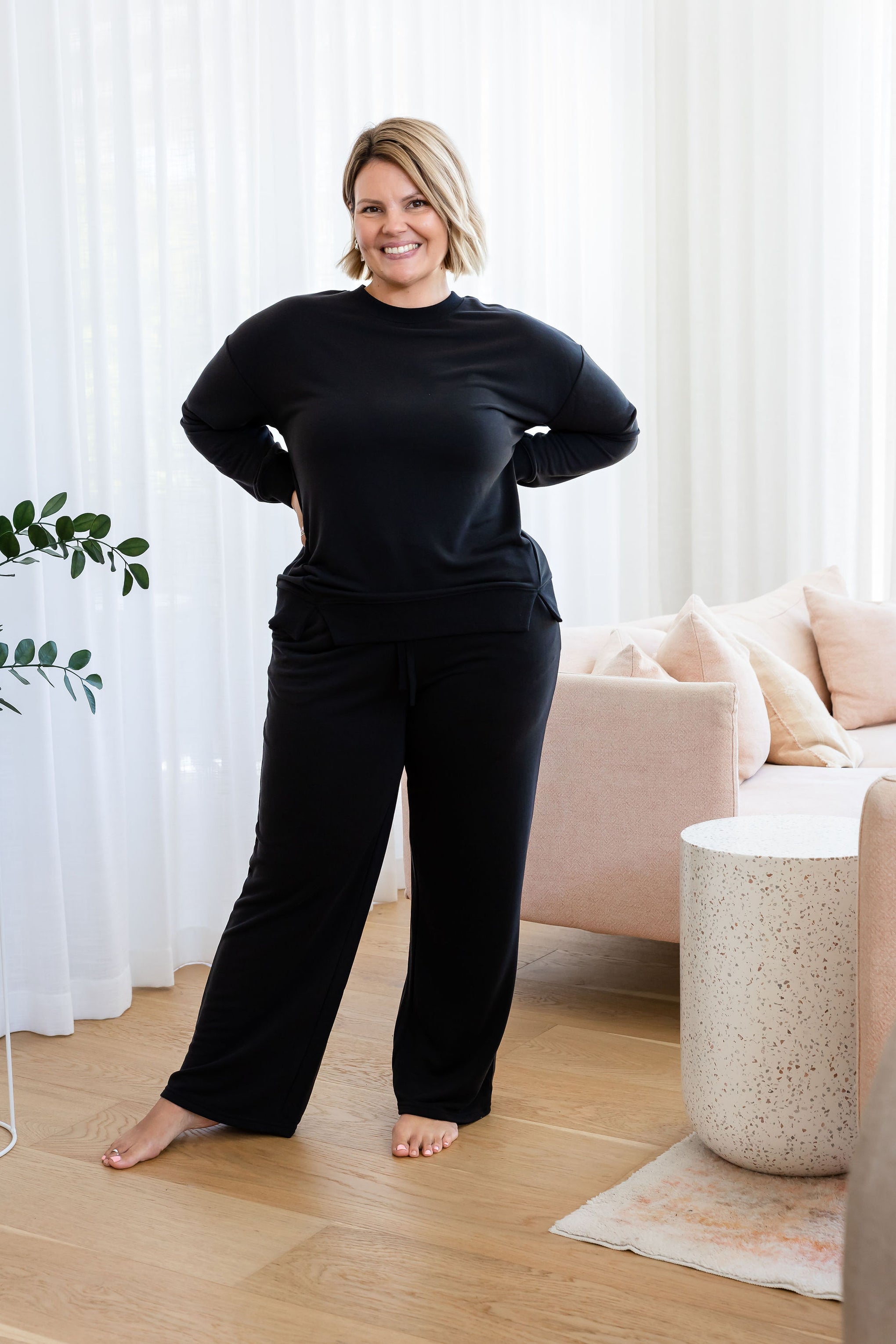 Jenny Lounge Modal Blend Pants in Black