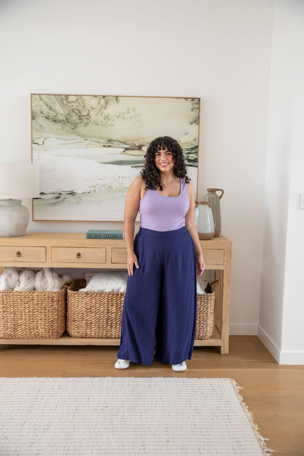 Larsa Pants Petite in Navy