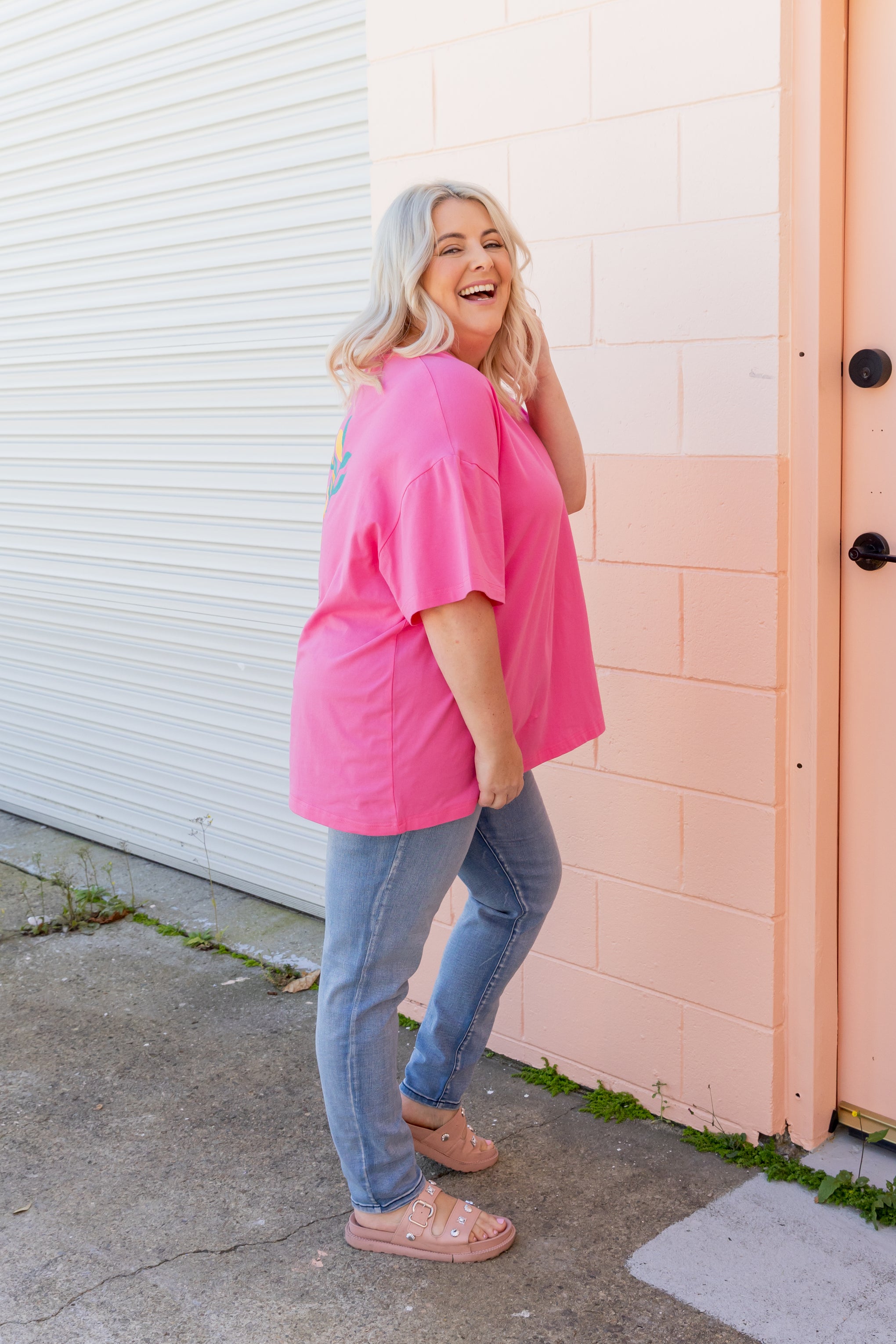 Alfie Oversized Tee In La Dolce Vita