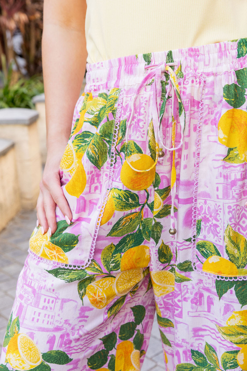 Luella Linen Blend Pants in Themis
