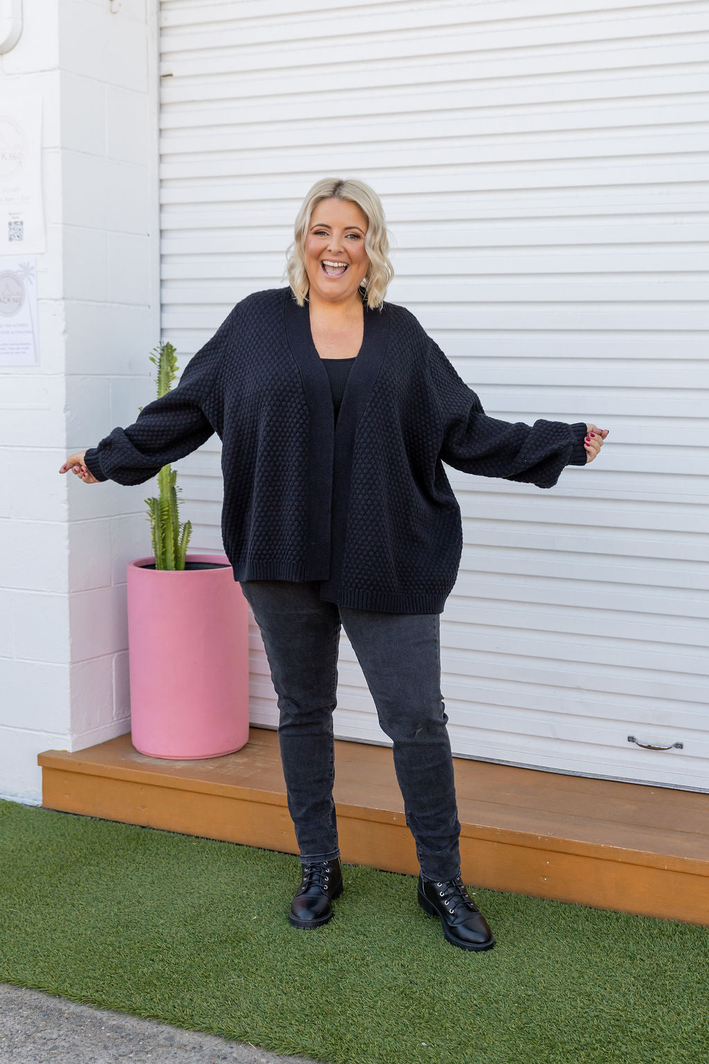 Marbelle Knit Cardigan in Black