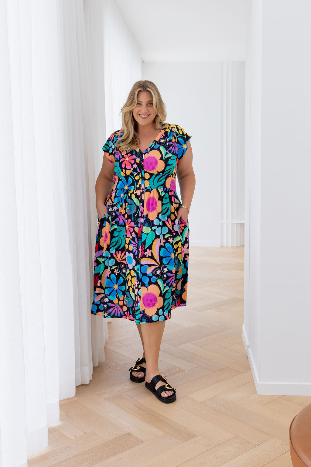 Aurora Dress in Black Wonderland by Kasey Rainbow