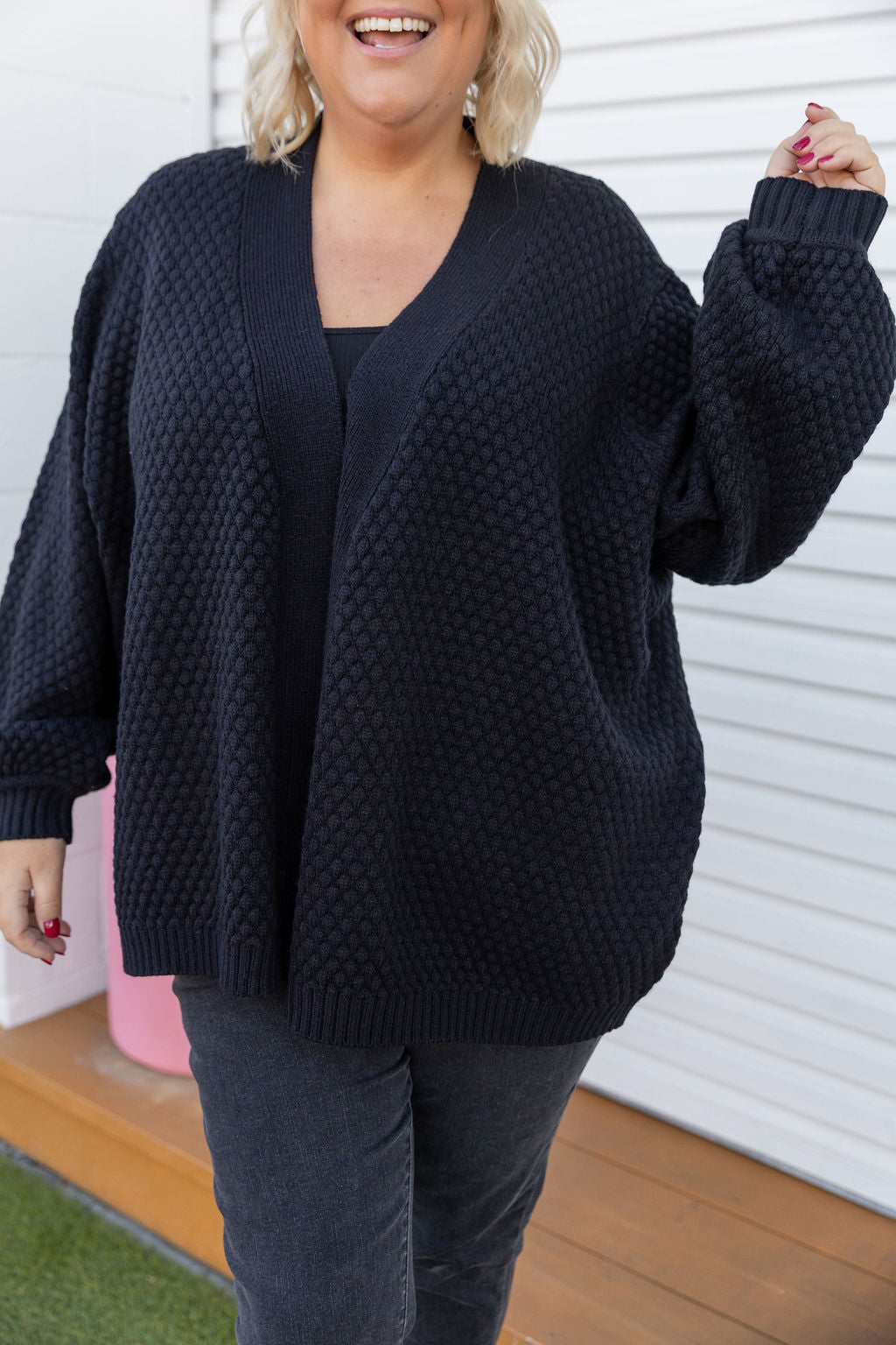 Marbelle Knit Cardigan in Black