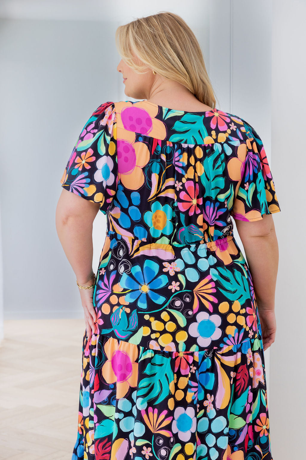 Bonnie Maxi Dress in Black Wonderland by Kasey Rainbow