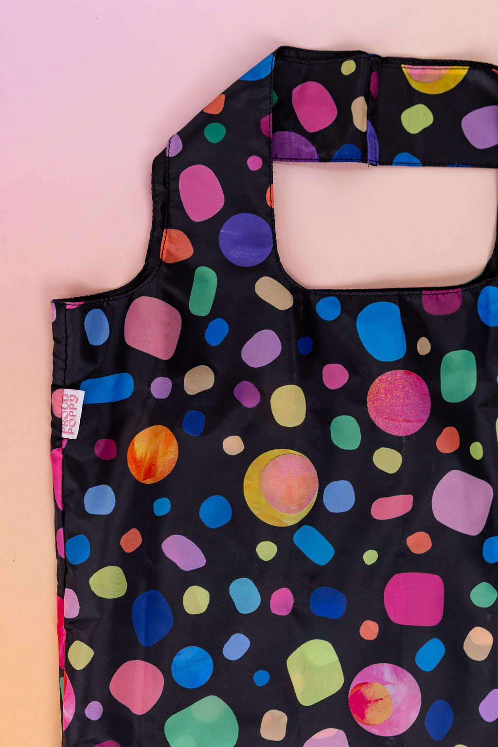 PP Reusable Shopper Bag in Black Pebble by Kasey Rainbow