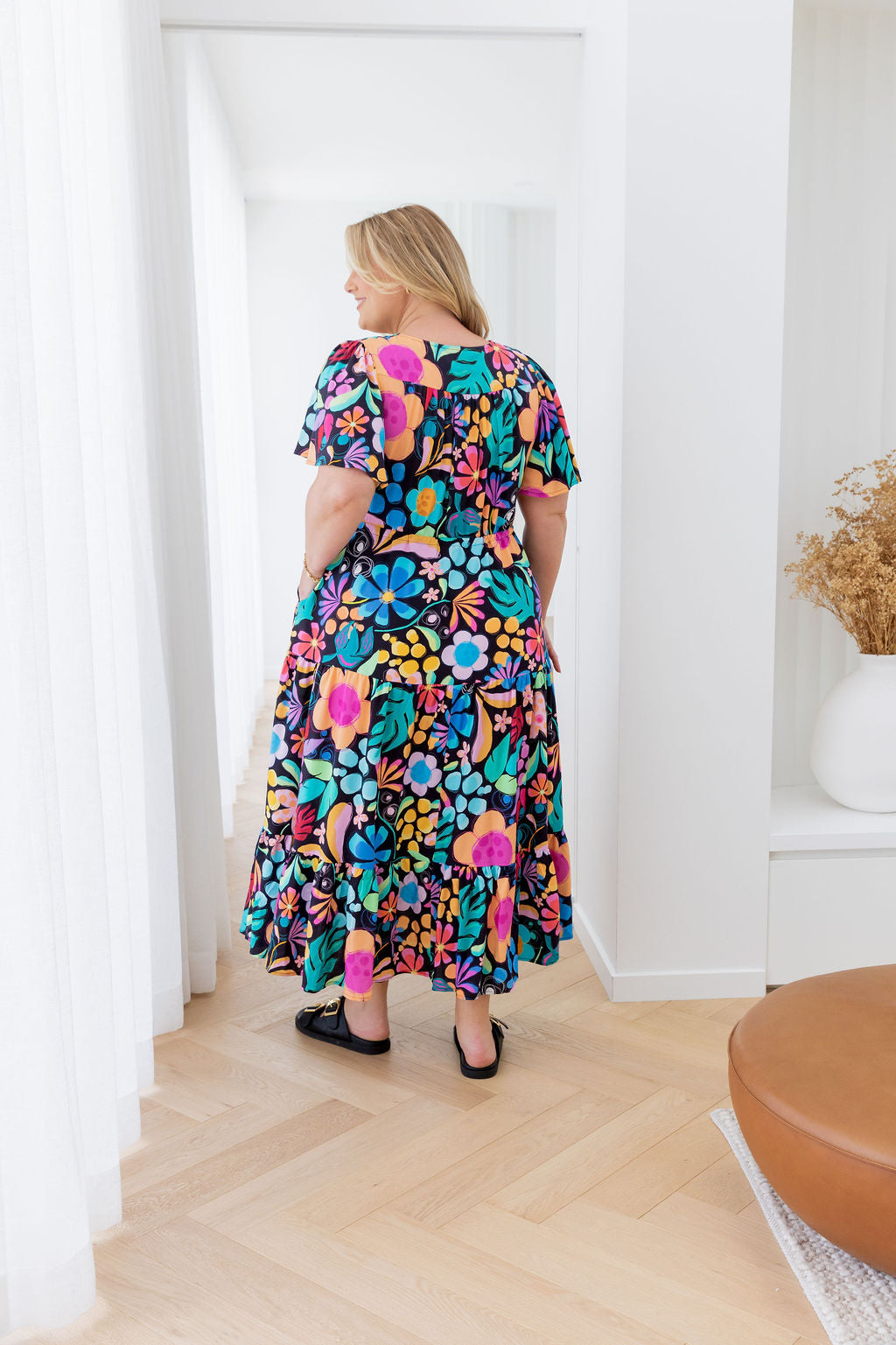 Bonnie Maxi Dress in Black Wonderland by Kasey Rainbow