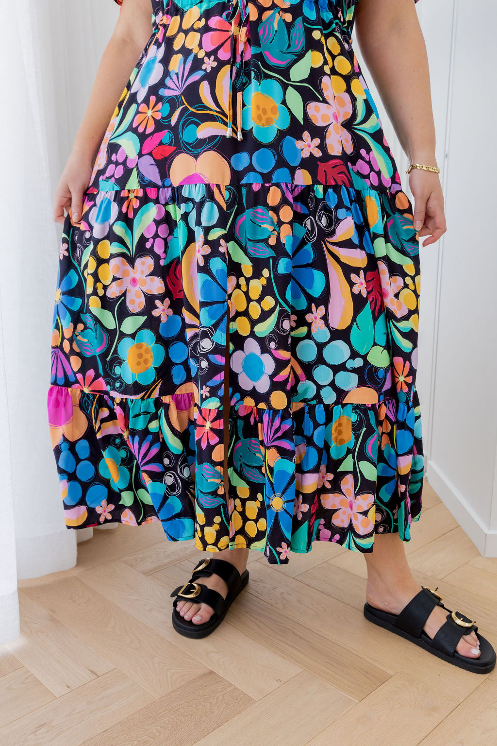 Bonnie Maxi Dress in Black Wonderland by Kasey Rainbow