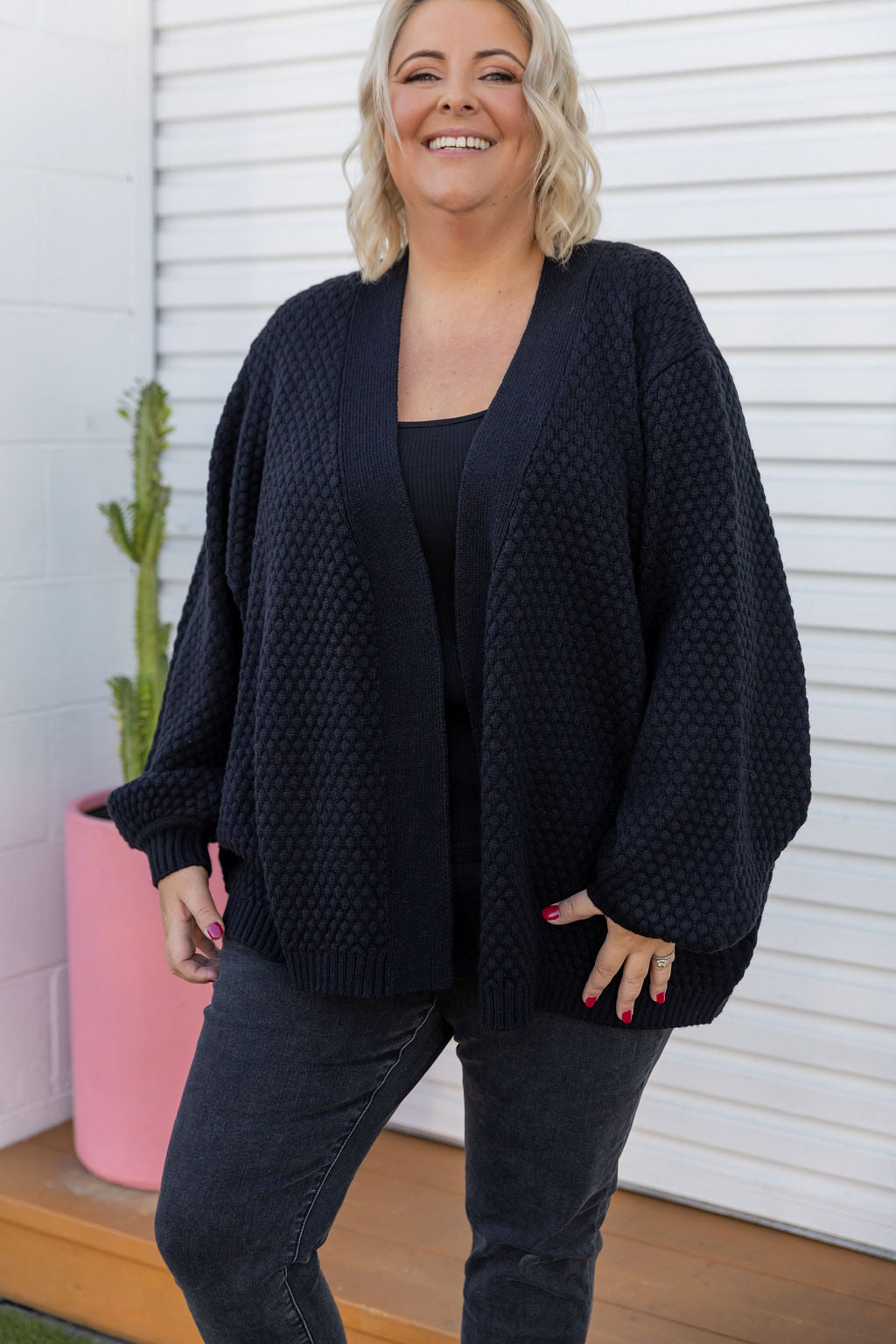 Marbelle Knit Cardigan in Black