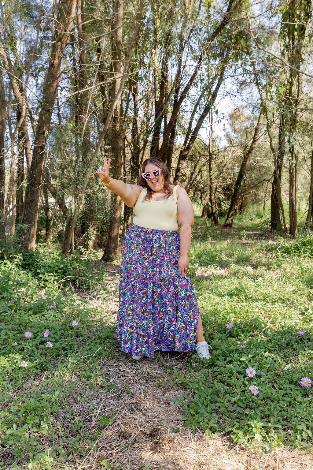 Carrie Skirt in Ditsy Kasey Rainbow