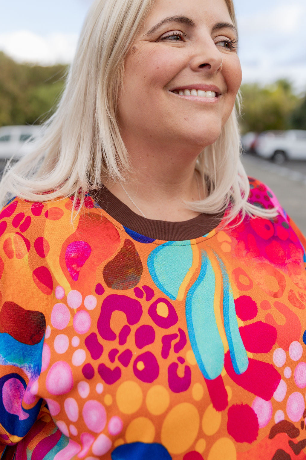 Harper Longline Sweater in Outback Safari by Kasey Rainbow