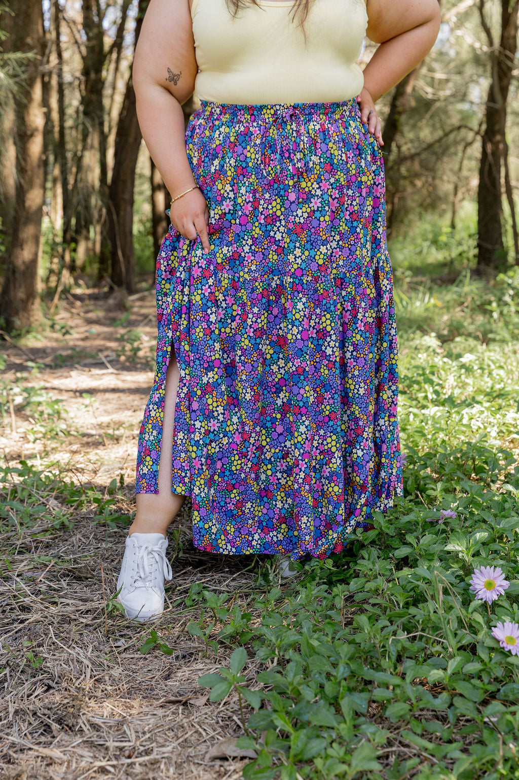 Carrie Skirt in Ditsy Kasey Rainbow
