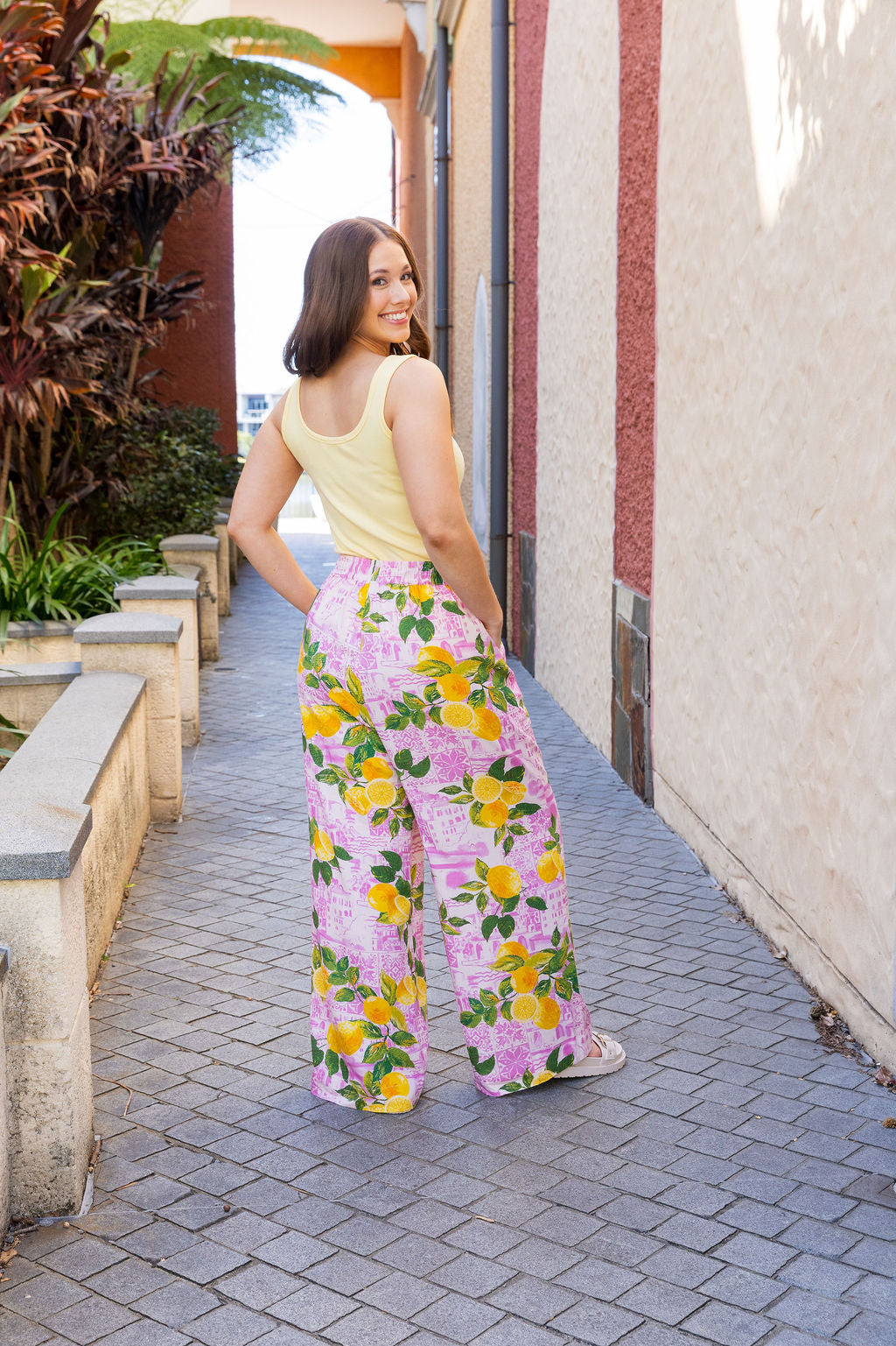 Luella Linen Blend Pants in Themis