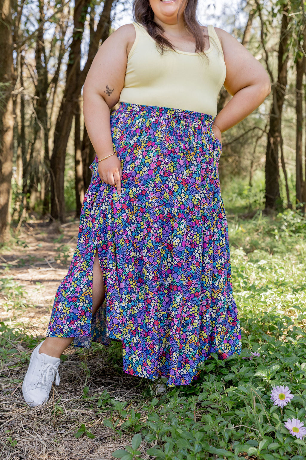 Carrie Skirt in Ditsy Kasey Rainbow