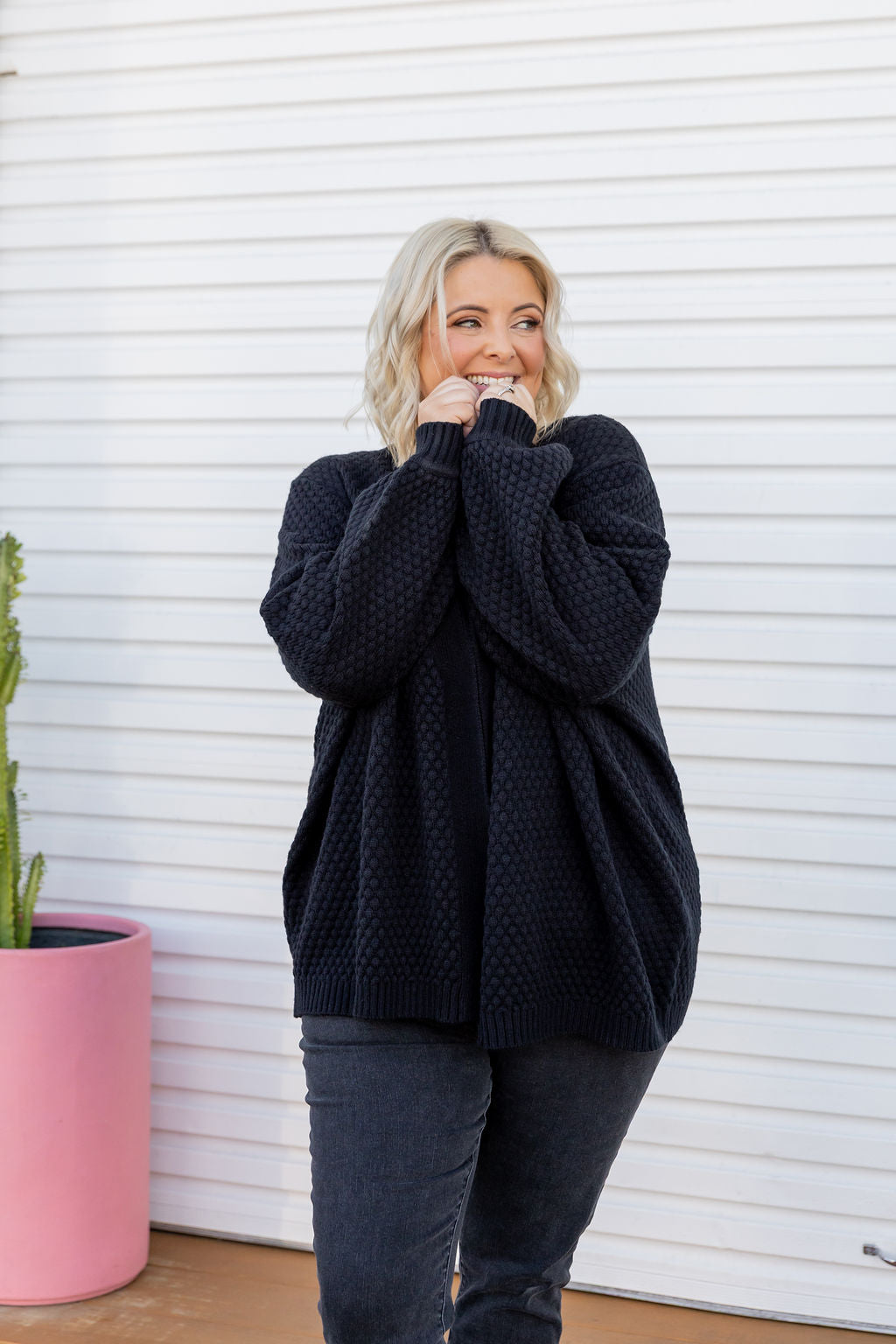 Marbelle Knit Cardigan in Black