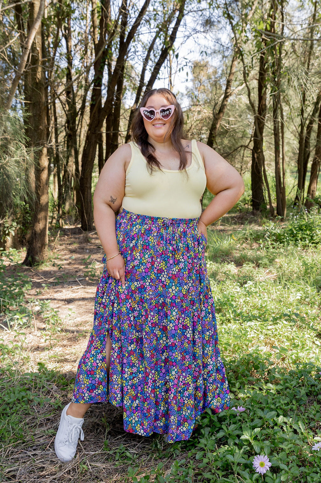 Carrie Skirt in Ditsy Kasey Rainbow