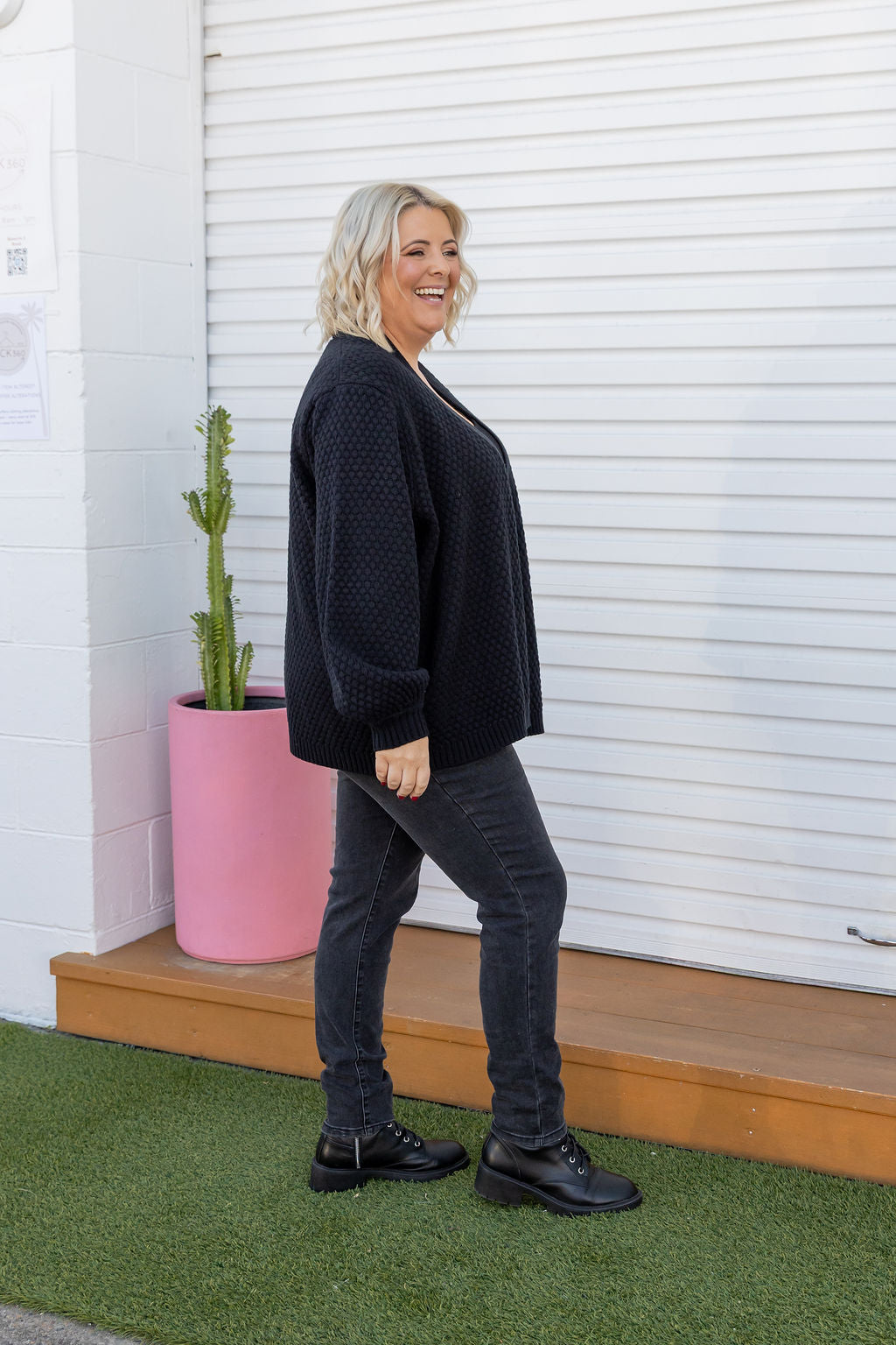 Marbelle Knit Cardigan in Black