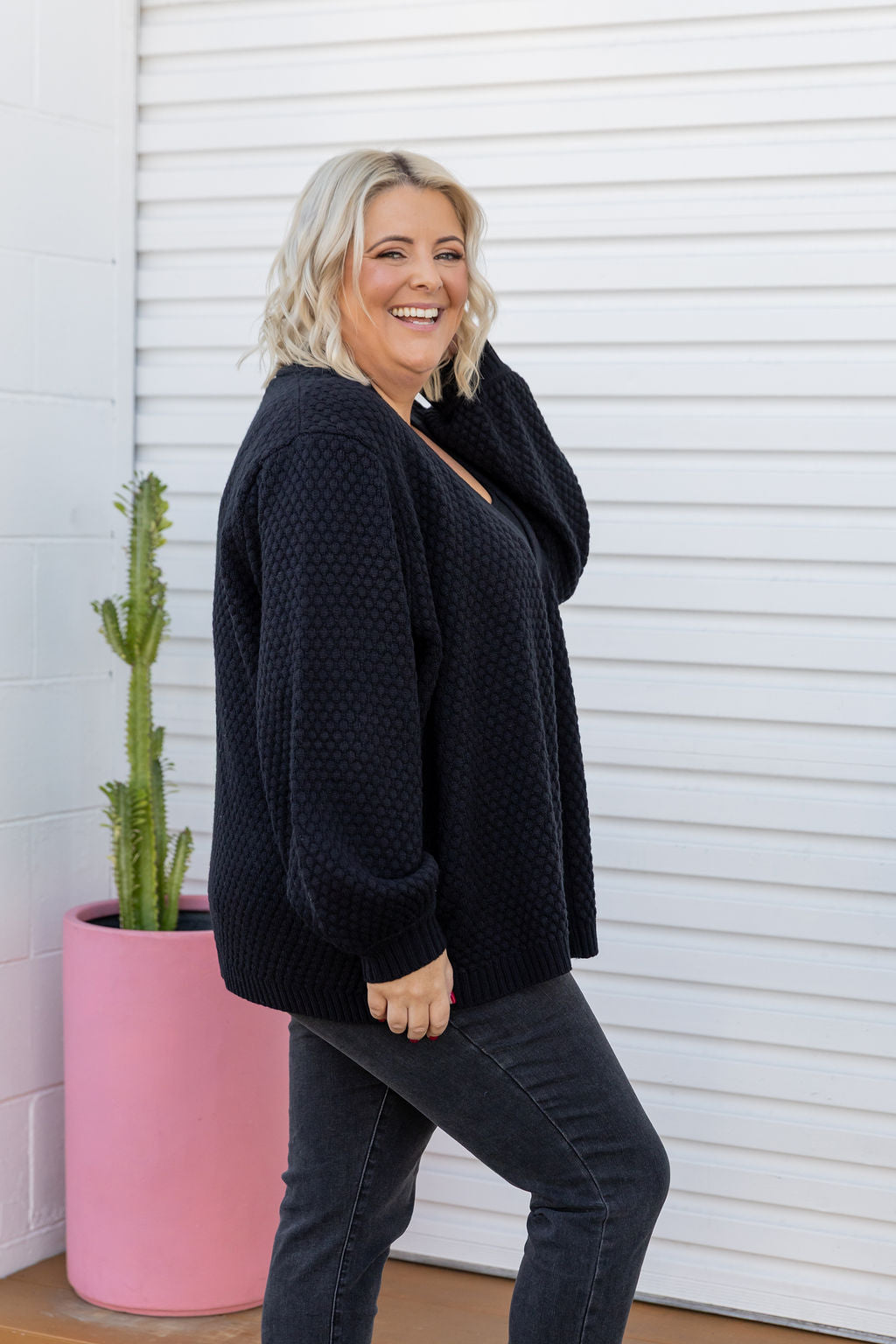 Marbelle Knit Cardigan in Black