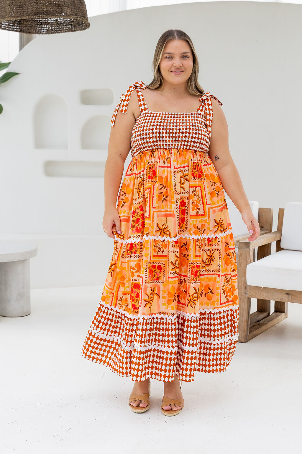 Allegra Maxi Dress in Sunkissed Mosaic