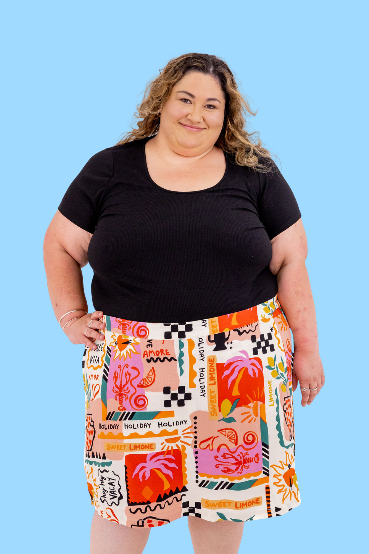 Samara Linen Blend Skort in La Dolce Vita