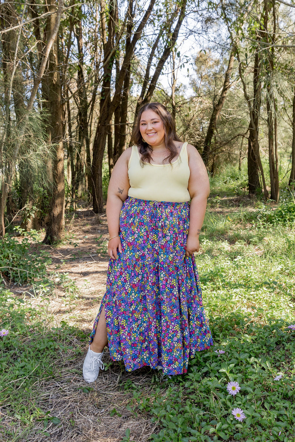Carrie Skirt in Ditsy Kasey Rainbow