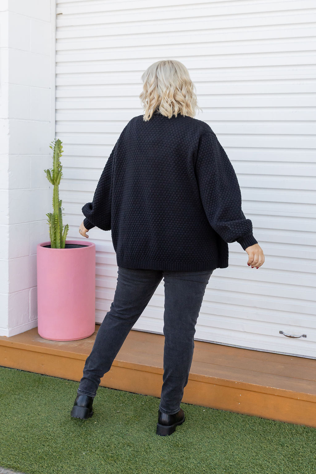 Marbelle Knit Cardigan in Black