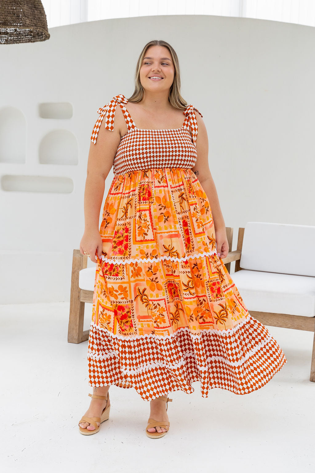 Allegra Maxi Dress in Sunkissed Mosaic