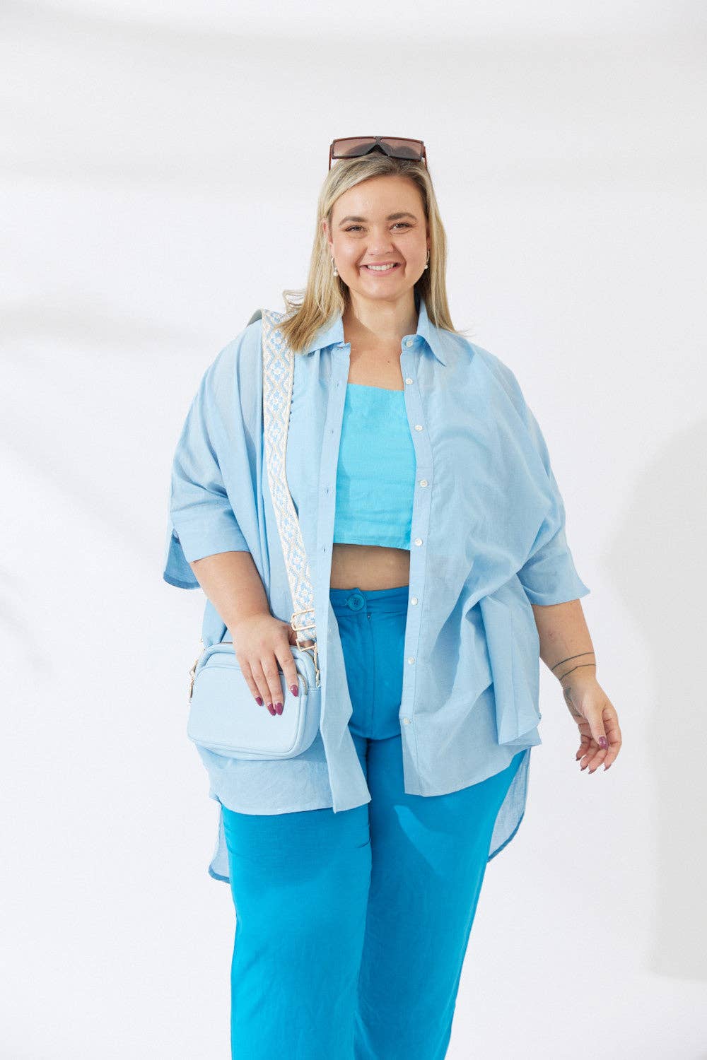 California Crossbody Bag - Light Blue