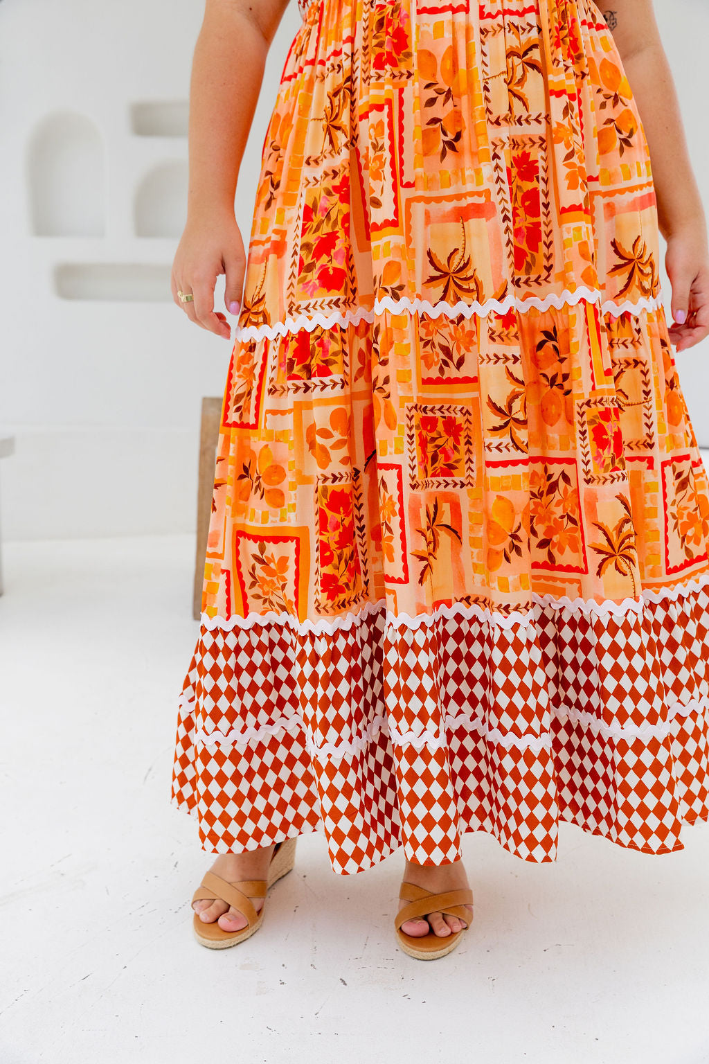 Allegra Maxi Dress in Sunkissed Mosaic