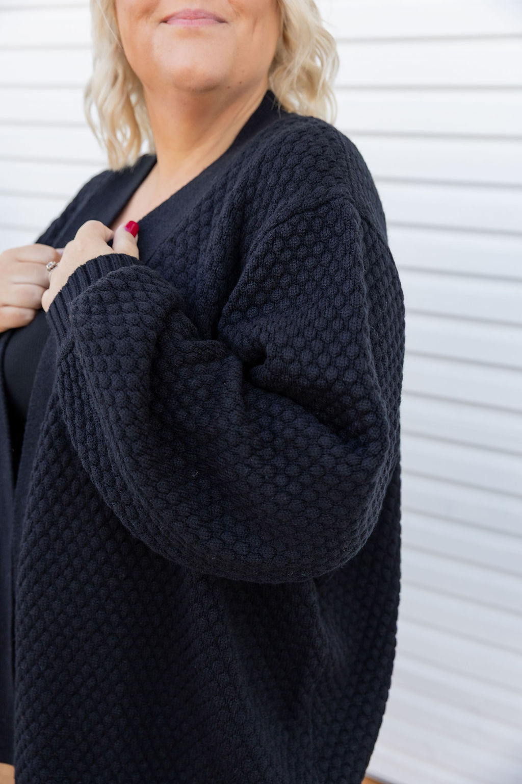 Marbelle Knit Cardigan in Black