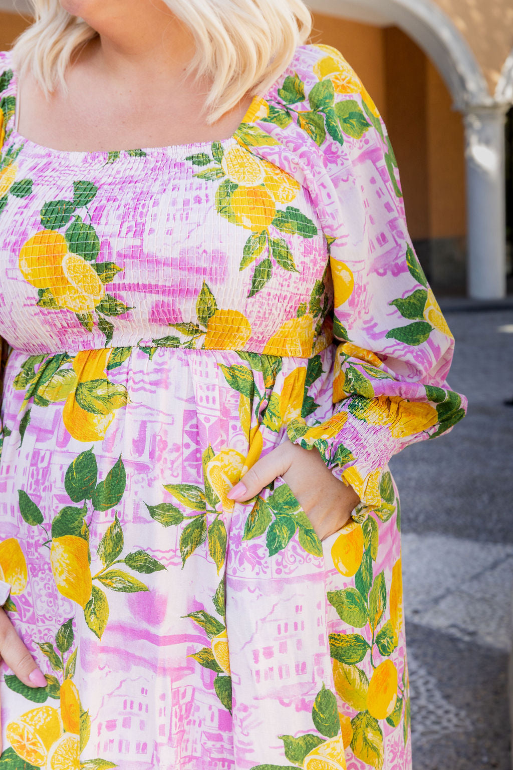 Amelia Linen Blend Maxi Dress in Themis